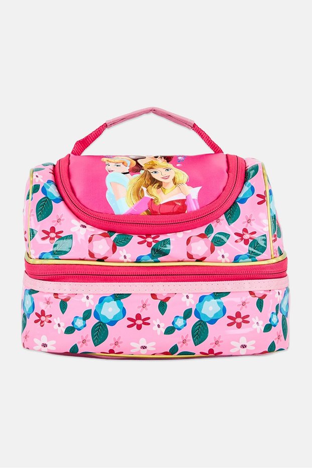 Kids Girl Princess Floral Print Lunch Bag, Multicolor