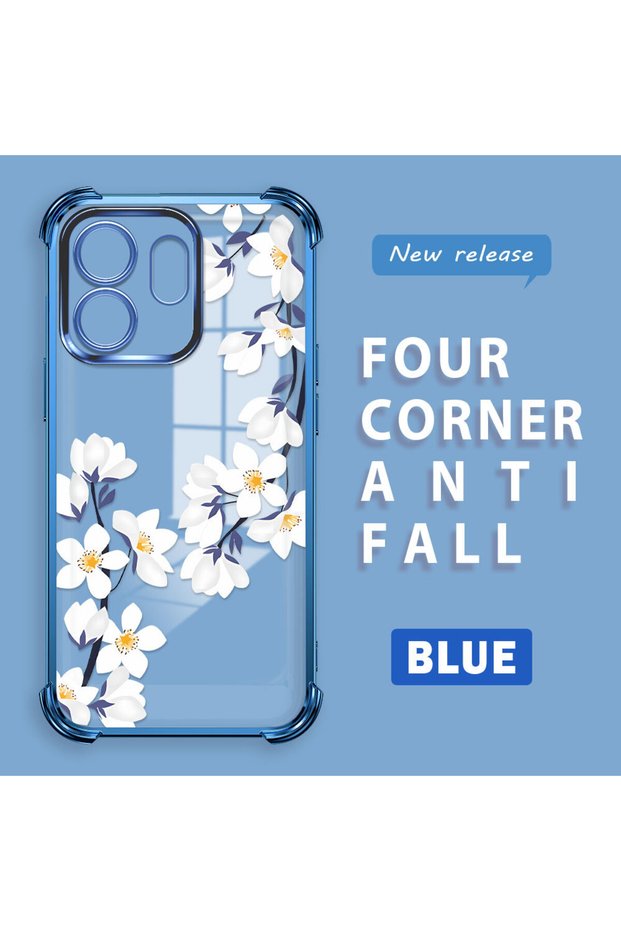 Infinix Smart 9 Compatible Transparent Back Four Corners Reinforced Impact Protection Silicone Case