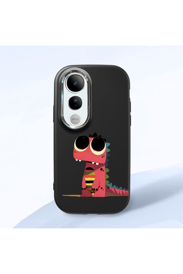 Vivo V50 Lite 4G/5G Compatible Shock-Absorbing Camera Protected Black Silicone Case