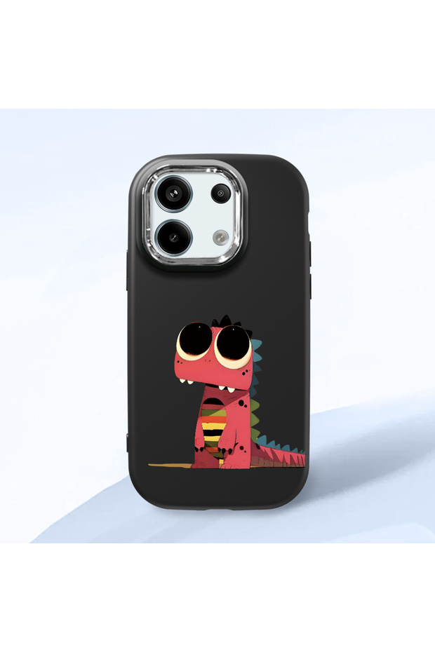 Redmi Note 13 Pro 5g Compatible Black Silicone Case with Shock-Absorbing Camera Protections