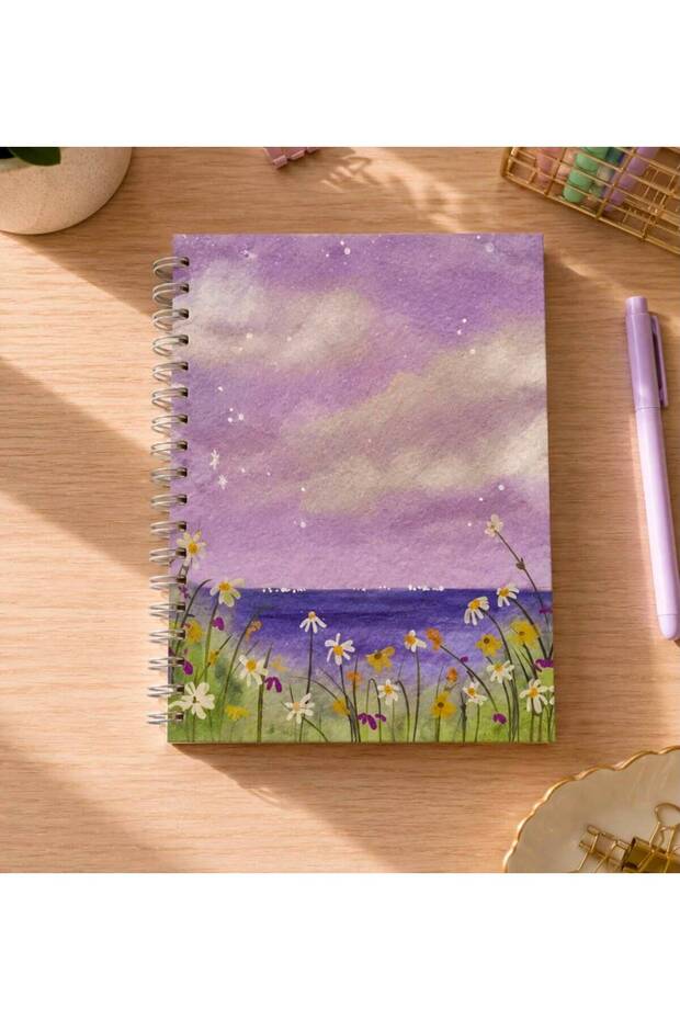 دفتر ملاحظات بغلاف صلب حلزوني من ليزي - 17×24 سم - 120 ورقة