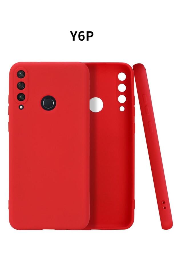 Compatible Case for Huawei Y6P Yumauask Colorful Flexible Premium Rubber Silicone - Red