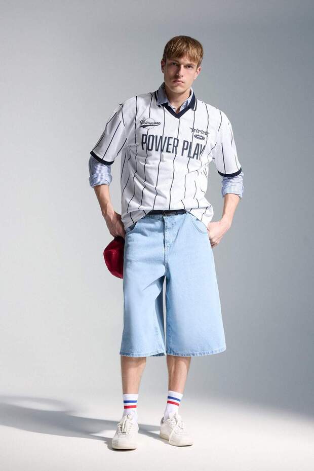 Super Baggy Fit Light Blue Bermuda Shorts I5671Ax26Au