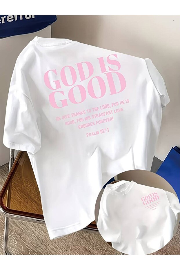 God Is Good Oh Give Thanks to the Lord Endures Frover Printed T-Shirt