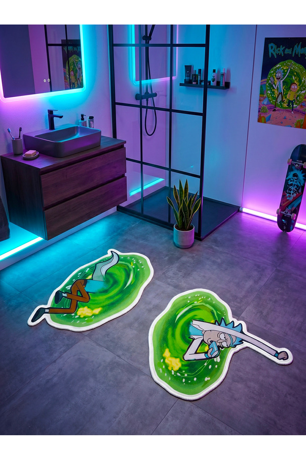 Gamer Cartoon Themed 2-Piece Mat Set 70X85,70X105 cm