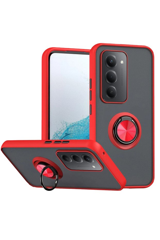 Aconcept Redmi 15 4g Montreal Ringed Silicone Cover (64051) - Red