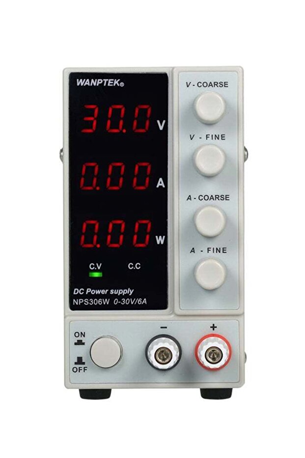 LED Display Adjustable Mini DC Power Supply Unit White