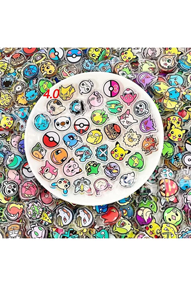 Bandai Maybe Repeatv 50pcs-4.0-pokemon 50PCS Pocket Monsters Anime Kawaii Charmander Double-Decker A