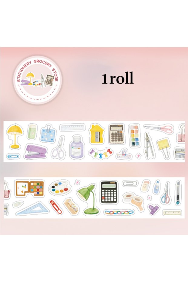 S31699-4 Mr. Paper 200cm/Roll Washi Tape Stationery Die Cut Sticker Tape for Journal Scrapbooking DI