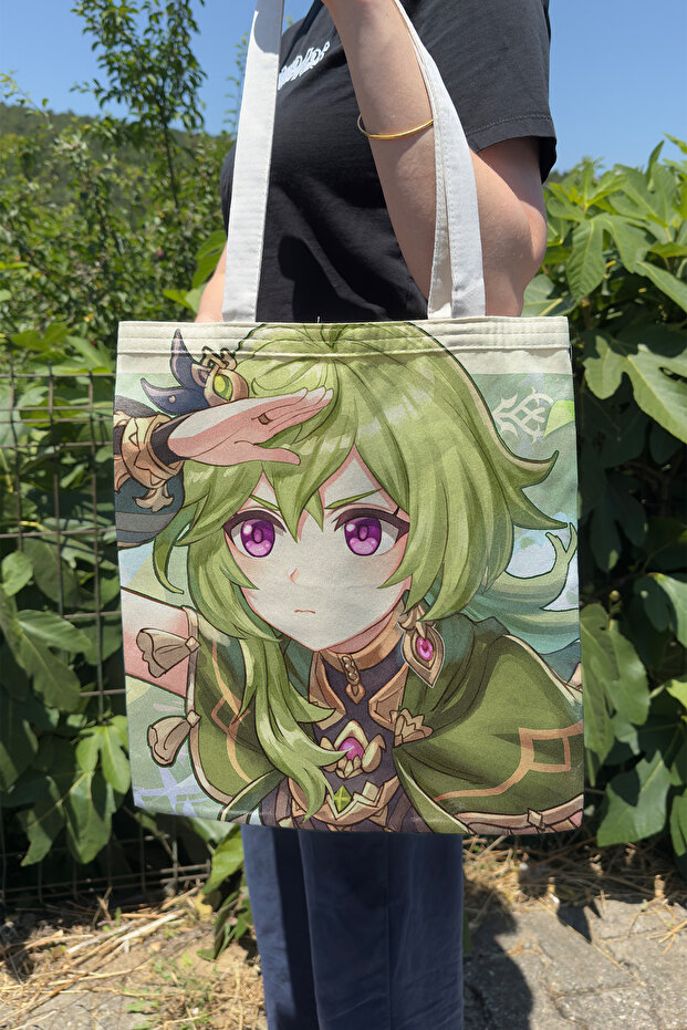 Collei Genshin Impact V1 Double-Sided Canvas Print Tote Bag Anime Bag