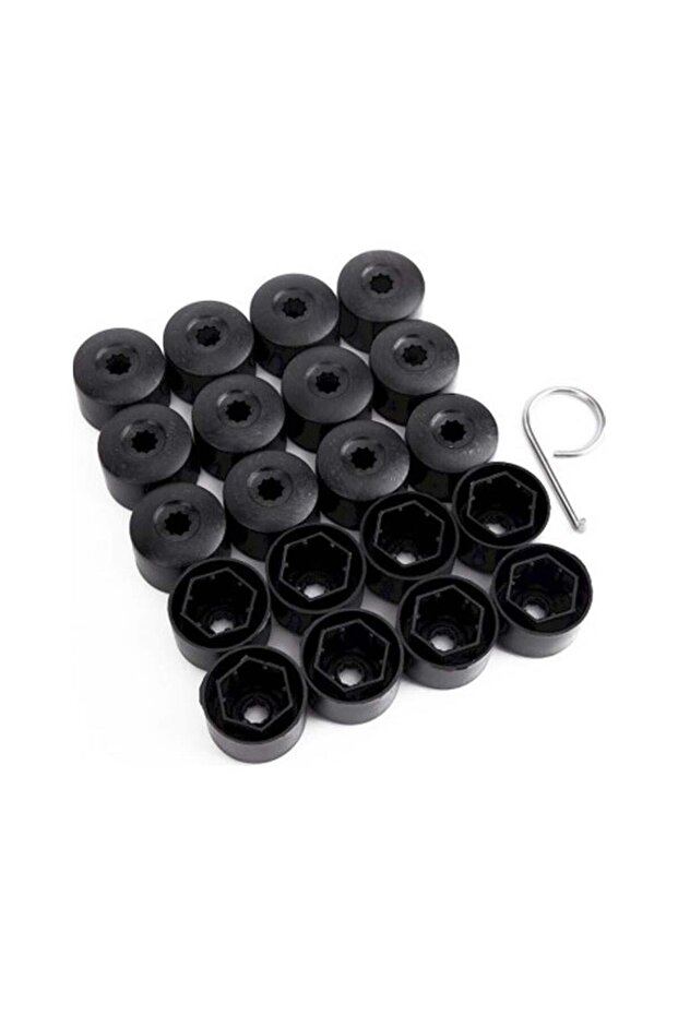 - Vw Bora Wheel Bolt Cover Black Color 20 Pieces Set 17mm 1k06011739b9