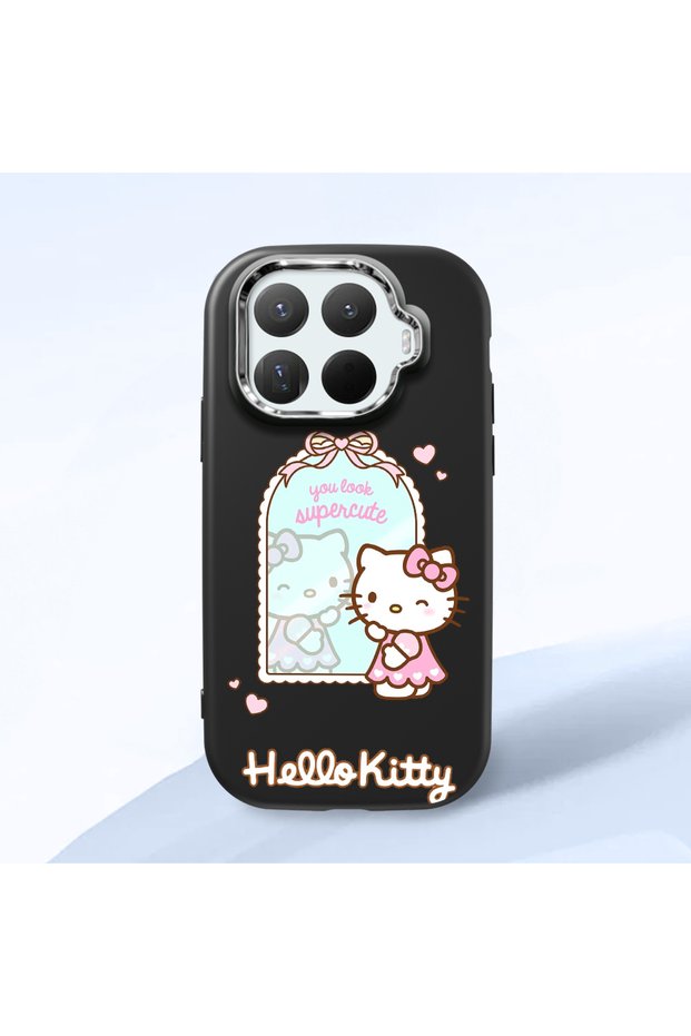 Mi 15t Pro Compatible Case Camera Protector Black Silicone Couple Phone Case Kitty Patterned