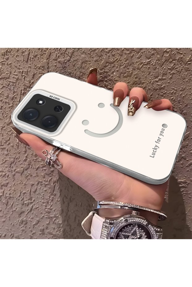 Poco C85 4g Compatible Simple Smiley Face Case with a Relaxed and Stylish Finish in an Ins Style