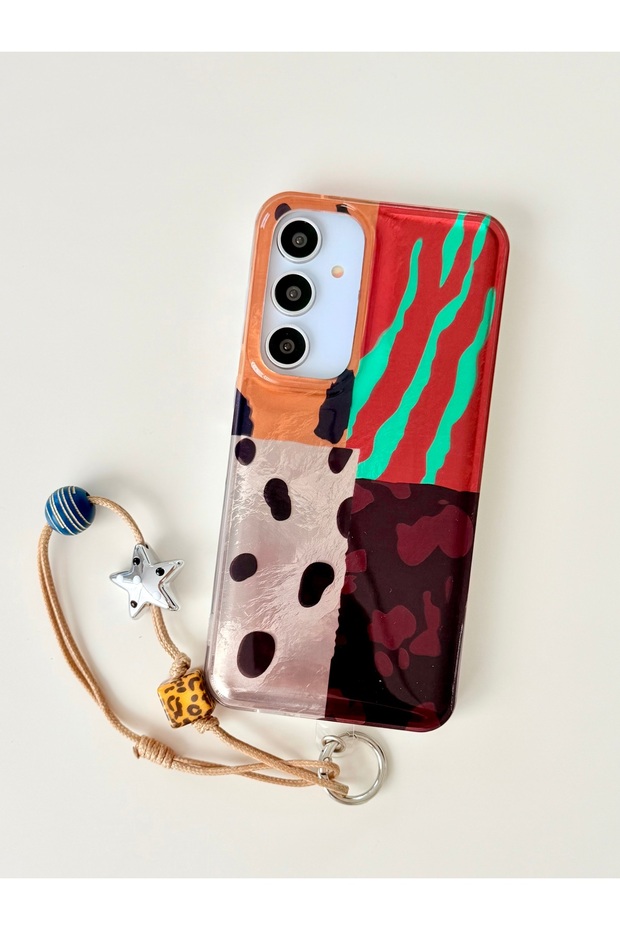 Galaxy A55 Compatible Toyli Shine Charm Leopard Silicone Case