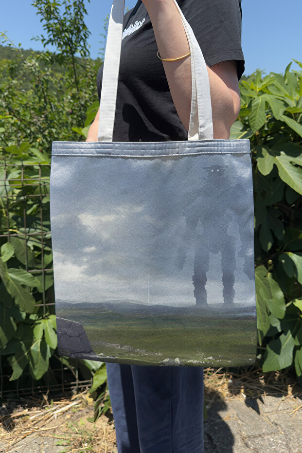 Shadow of the Colossus V2 Double Sided Canvas Print Tote Bag Computer Gaming Video Game
