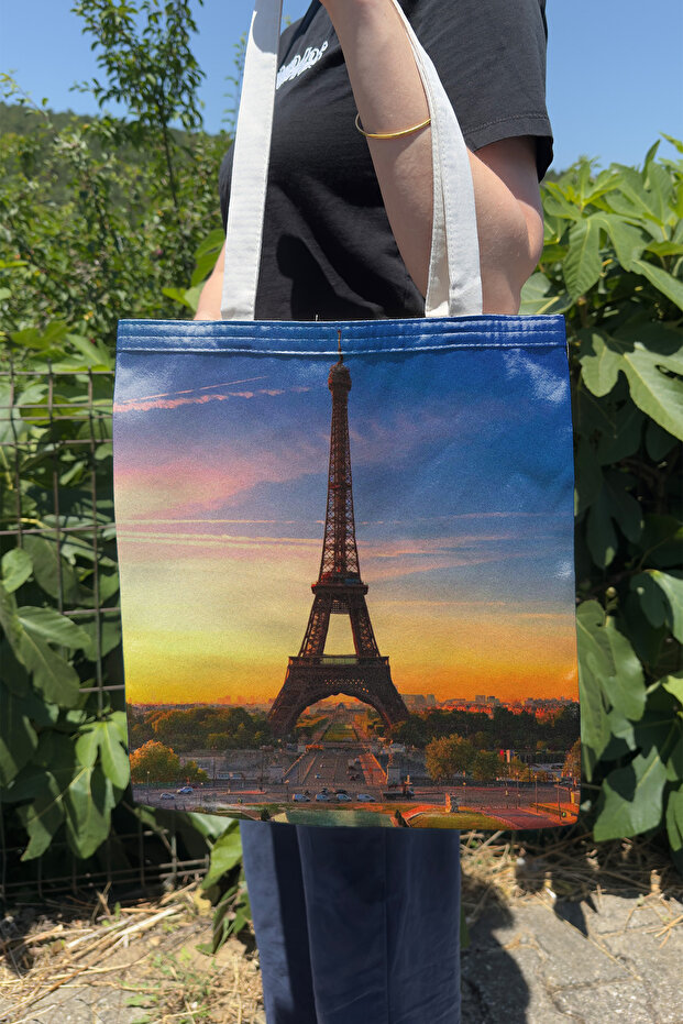 Paris V3 Double-Sided Summer and Winter Canvas Print Tote Bag