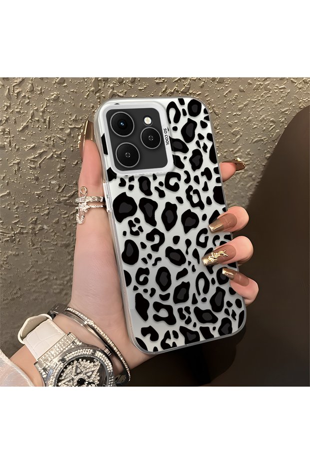 Tecno Spark 40 Compatible High-Quality Black Leopard Phone Case, Shockproof Protective Cover