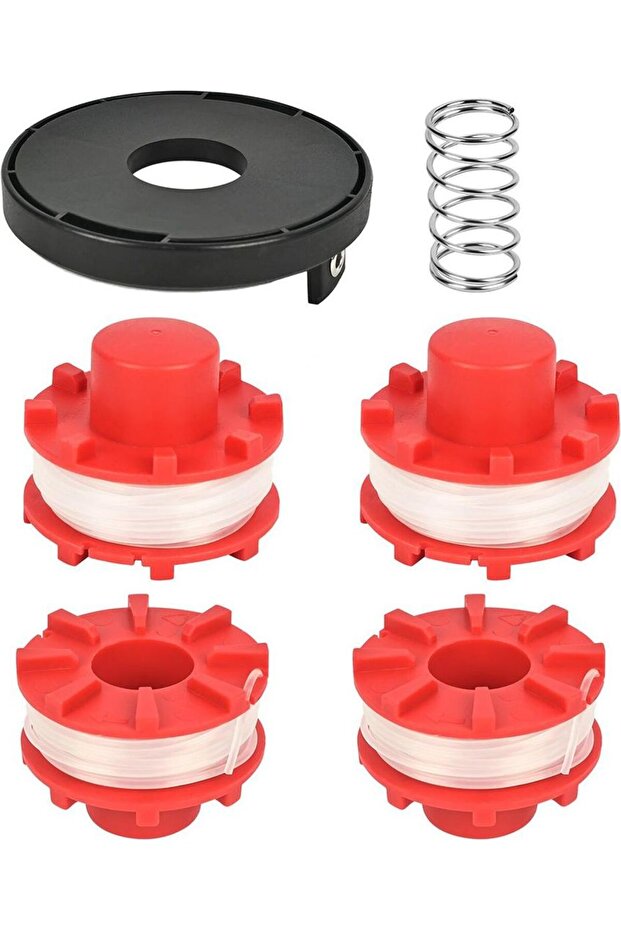 8-piece spool assembly for Einhell lawn mowers – including 2 caps and 2 springs, for Einhell models.