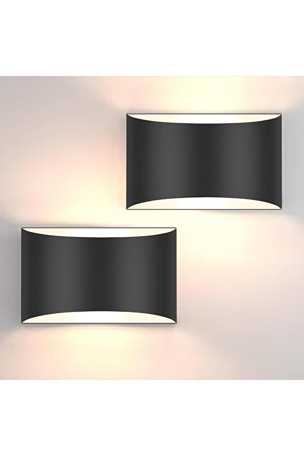 Modern LED Wall Lights, 3000K Warm White Light, Hard Wiring Wall Light Set (2-pack)