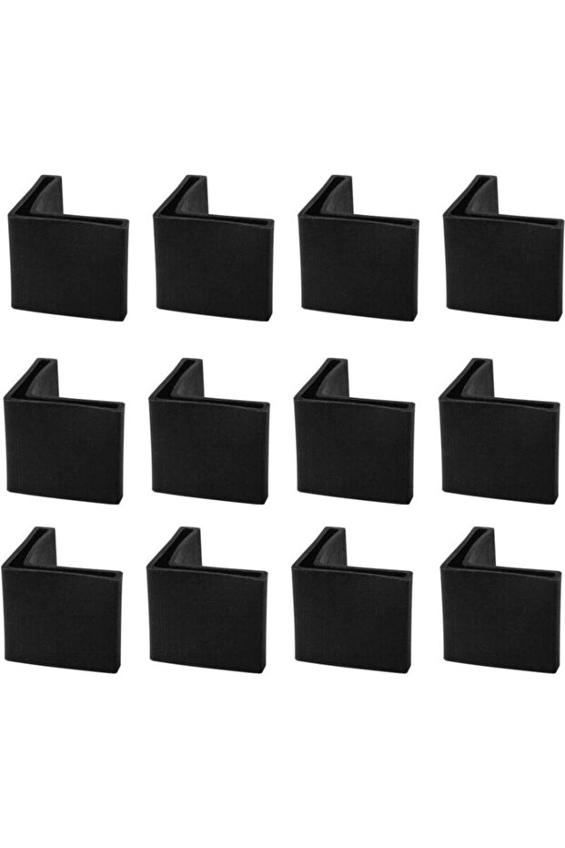 Furniture leg covers, angle iron pads, 40 x 40 mm, L-shaped plastic table leg end caps, floor protectors, 12-pack