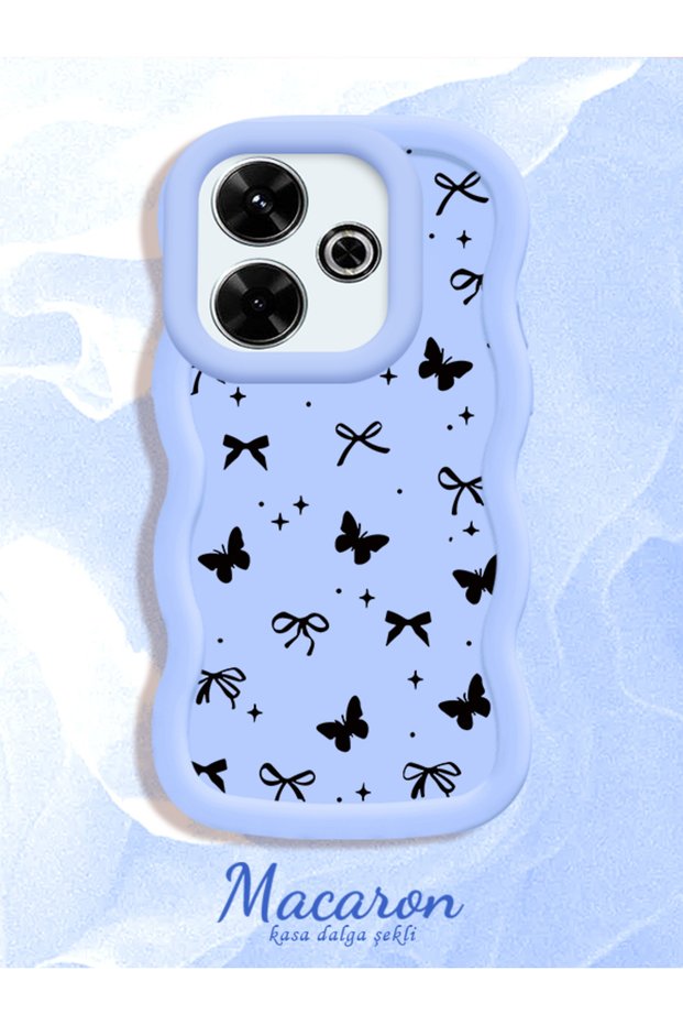 Redmi 13/13X Compatible Slim Butterfly Bow Printed Soft Structure Daily Use Phone Case