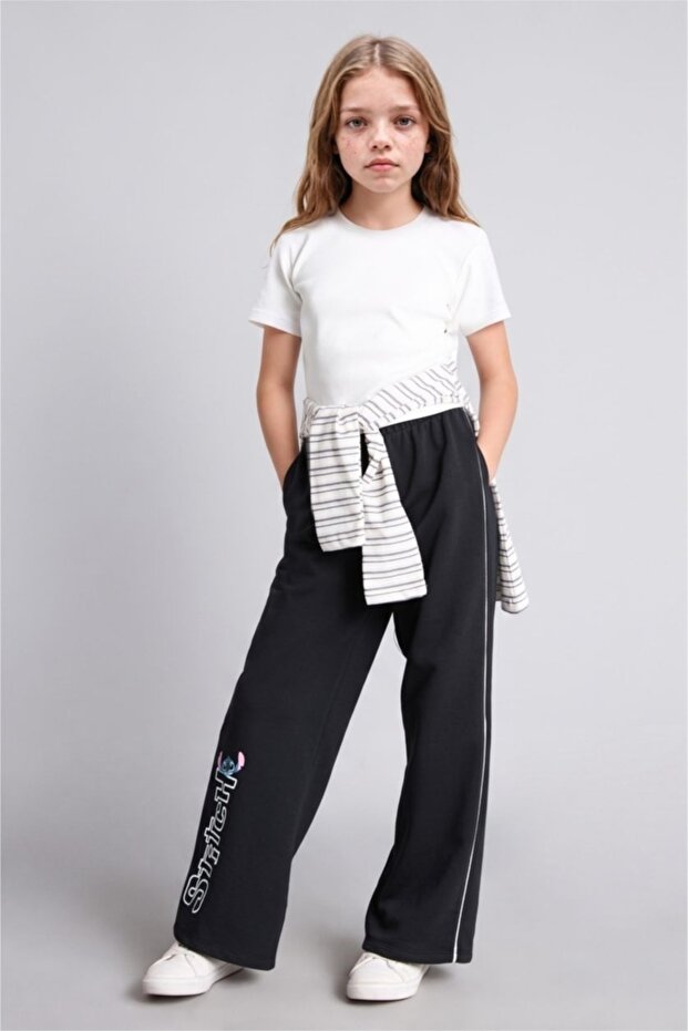 Girl's Tracksuit Bottom I1686A8/Bk56 Black