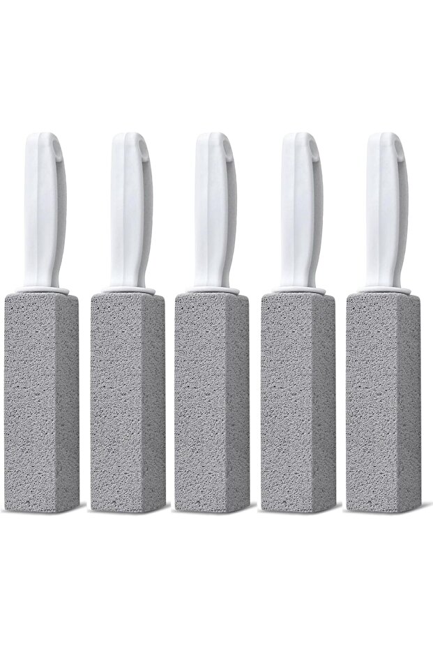 Pumice toilet cleaner, 5-pack, with handle, suitable for cleaning toilets, bathtubs, sinks, swimming pools, and barbecue grills.