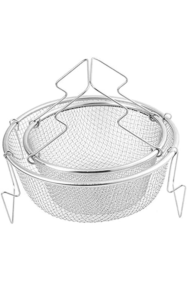 2-pack stainless steel cooking fryer basket strainer - 18/22CM