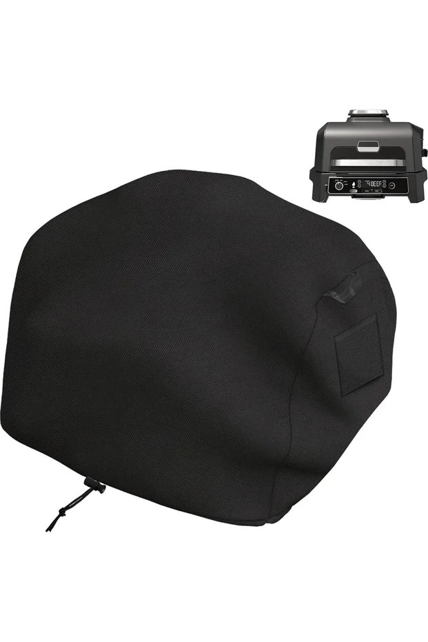 Grill cover for Woodfire electric grills (OG700 series), dimensions 24*19*13 inches, waterproof, colorfast, weatherproof, with drawstring.