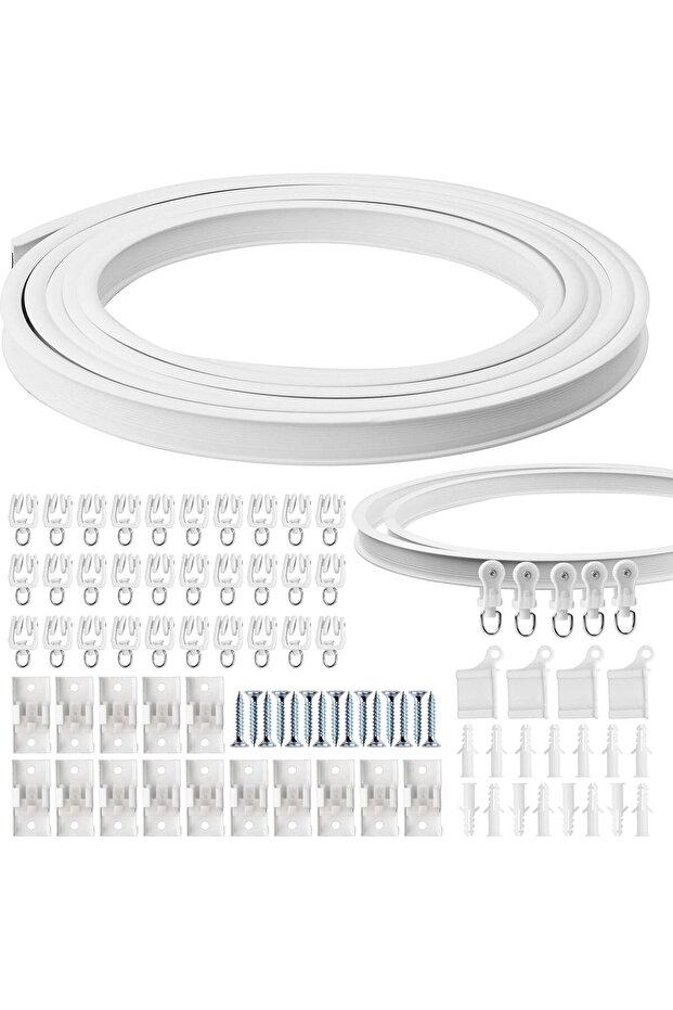 5-meter flexible ceiling curtain track, curved curtain track, ceiling track