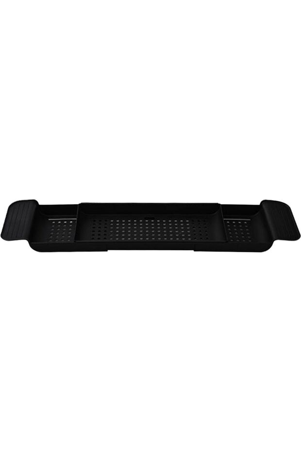 Bathtub rack, practical telescopic bathtub shelf with drain hole, non-slip design, suitable for family bathrooms.