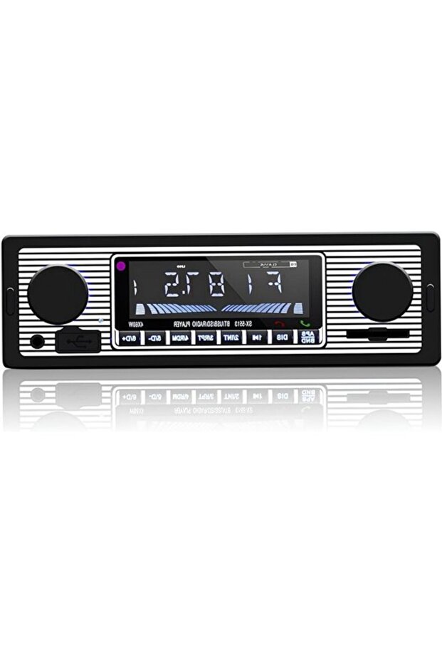 Car radio with Bluetooth 4 x 60 W and FM radio, USB/MP3/AUX port, hands-free calling with wireless remote control