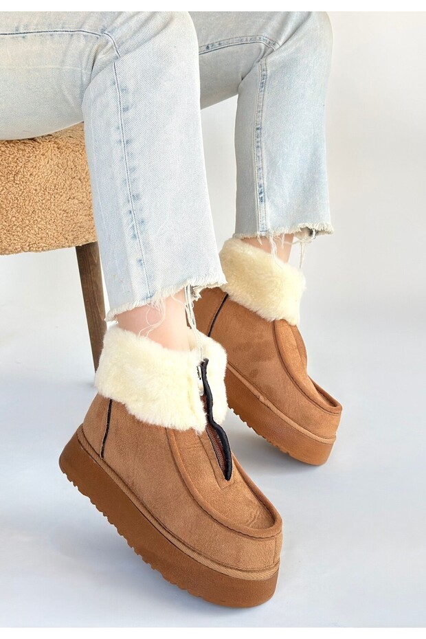 Zinya Tan Suede Boots