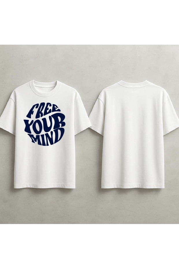 Free Your Mind Printed Oversized T-Shirt
