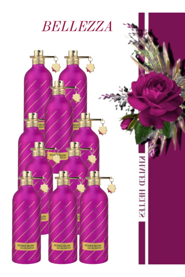 10 قطع عطر الورد والمسك 100 مل
