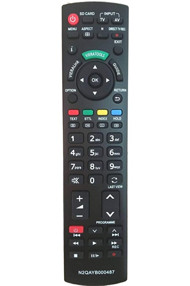 The n2qayb000487 remote control is compatible with all Panasonic TV remote controls, including Viera smart TVs.
