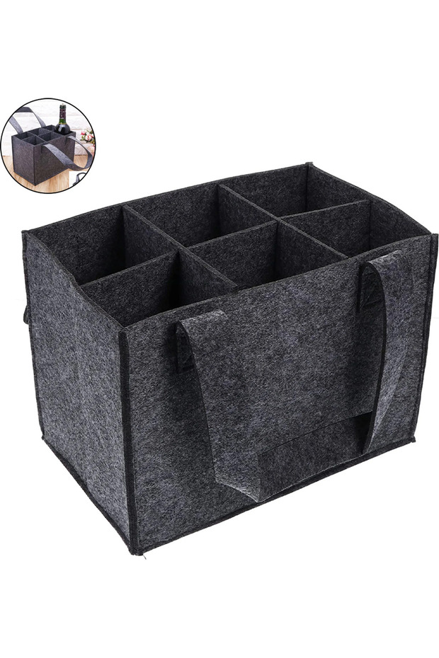 Handheld felt wine bag, single or double bottle wine gift storage bag, beverage packaging bag, portable