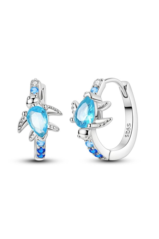 KTE372 Original 925 Sterling Silver Earrings Rings Necklace Jewelry Set Shining Turtle for Women Fem