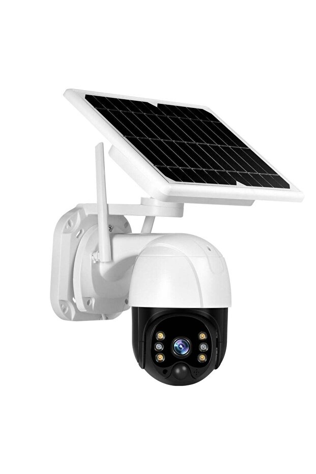 Wireless Solar Panel Security Camera, 3MP Outdoor Surveillance Rechargeable Battery Camera, Night Vision, PIR Motion Detection, IP66 Waterproof, 2-Way Audio