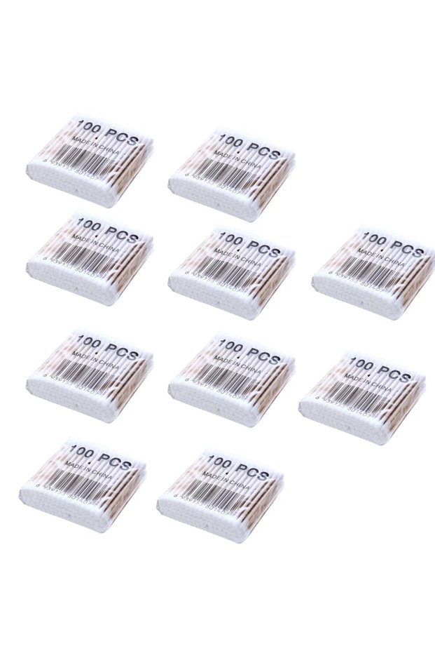 1000Pcs 100/500/1000Pcs Double Head Disposable Makeup Cotton Swab Soft Cotton Buds For Medical Wood