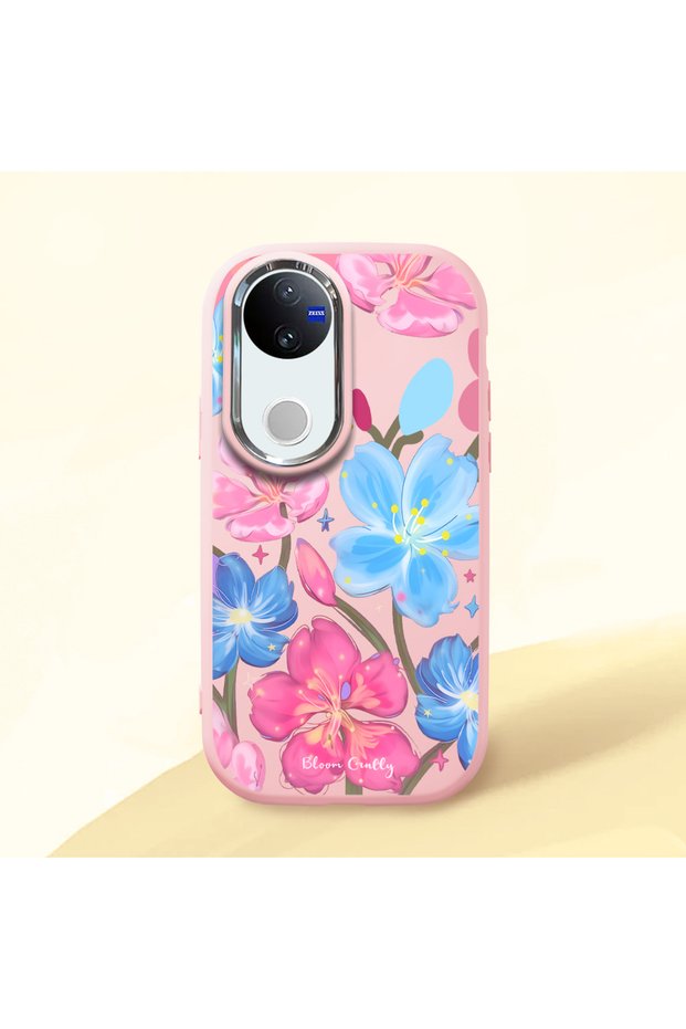 Vivo V50 Compatible Shock-Absorbing Camera Protected Pink Silicone Case