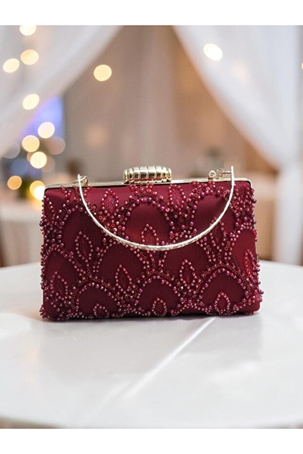 Women's Luxury Chain Bridal and Evening Clutch Bag 14X22 cm