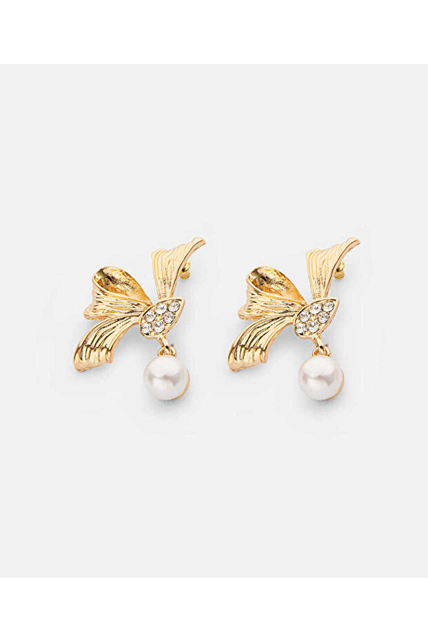 Crystal Stone Artificial Pearl Earrings