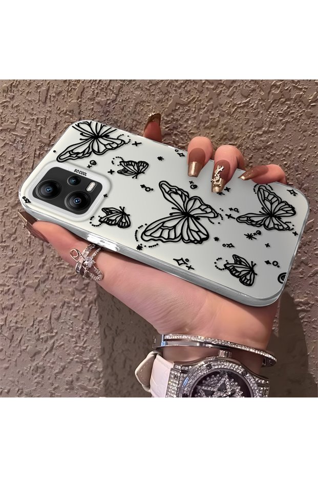 Redmi Note 12 5g Compatible Elegant Night Style Butterfly Case, Daily Use Durable Protective Case
