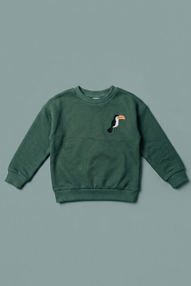 Boy's Bird Printed Crew Neck Sweatshirt (1-10 Years)