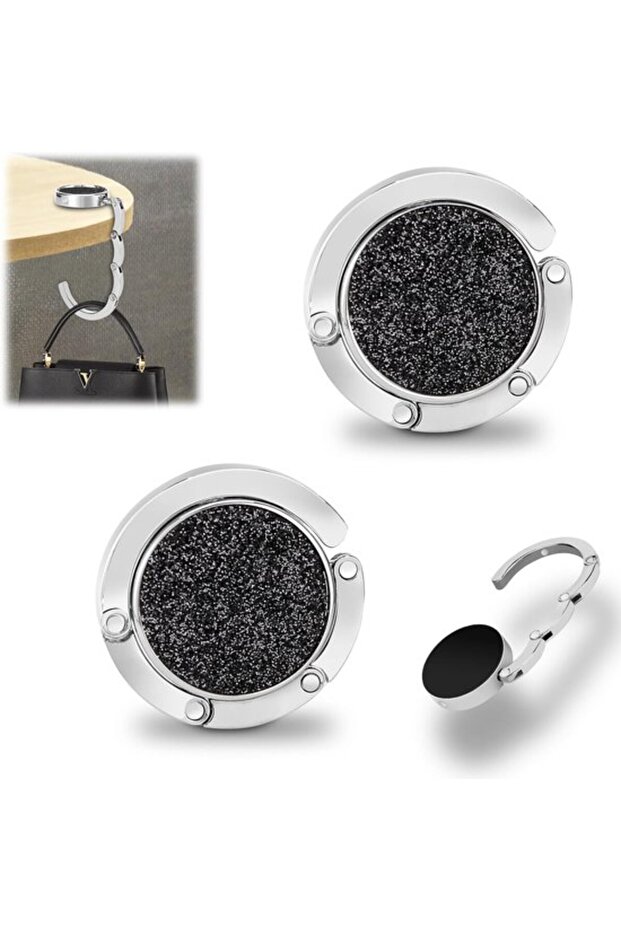 Desktop bag hook, foldable, non-slip, 3 kg load capacity, suitable for desktop handbags.