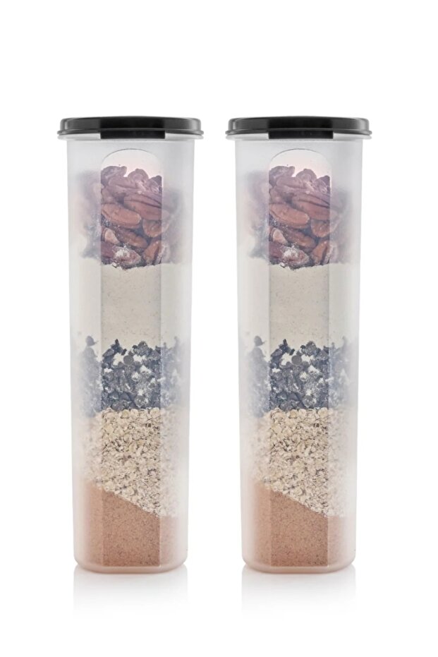 Oval Dry Food Storage Container 2.3 Lt 2 Pieces.