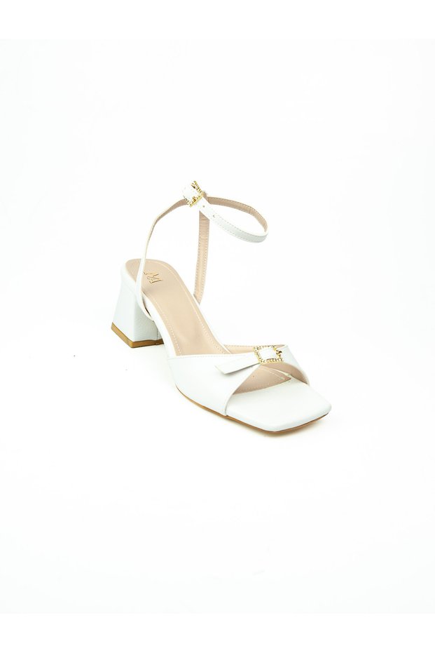 009 White Heeled Evening Dress Women's Shoes