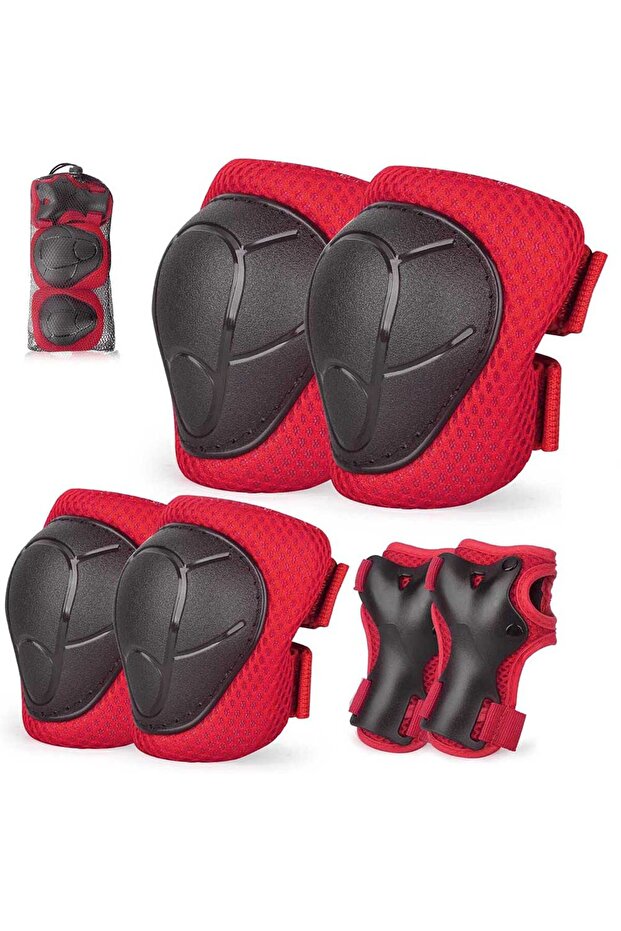 Red1 Kids Protective Gear Knee Pads and Elbow Pads 3 in 1 with Wrist Guard for Rollerblading Skatebo