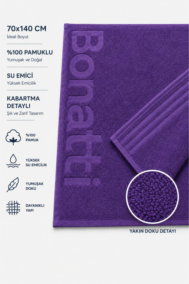 Adult Unisex 70X140Cm Beach Towel - Bath Towel - Sea Towel-Purple